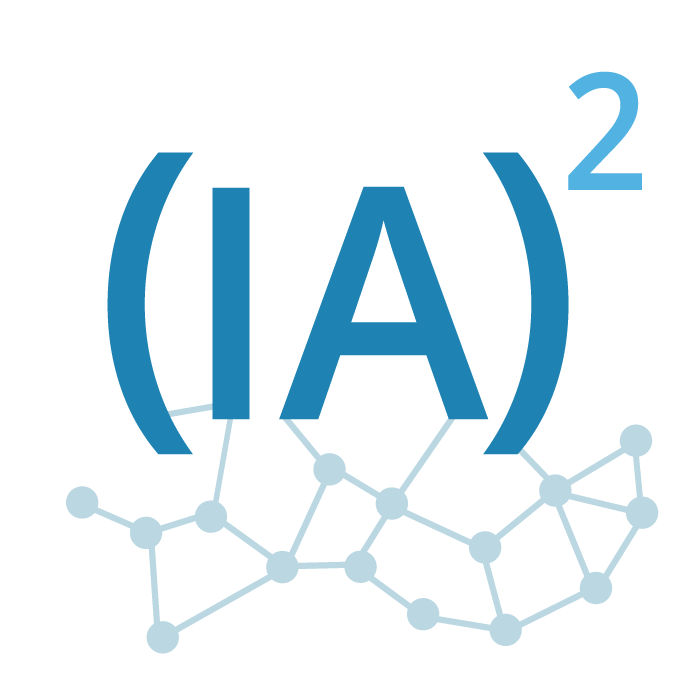 Inteliagentes Símbolo de logo, a color, tamaño completo, fondo transparente, (IA)2